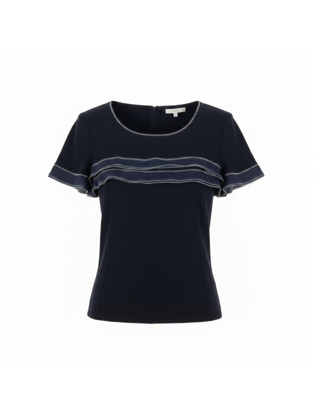 Chanel Short Sleeve Summer Knit Top CC Logo Button Black Rayon Sweater
